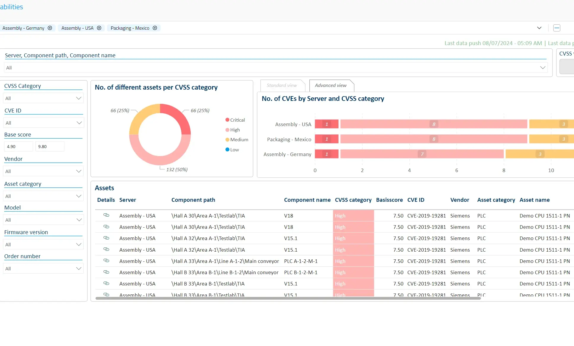 Screenshot octoplant hub asc risk